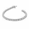 Thumbnail Image 1 of Lab-Created White Sapphire Tennis Bracelet in Sterling Silver - 7.25"