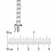 Thumbnail Image 3 of Lab-Created White Sapphire Tennis Bracelet in Sterling Silver - 7.25"