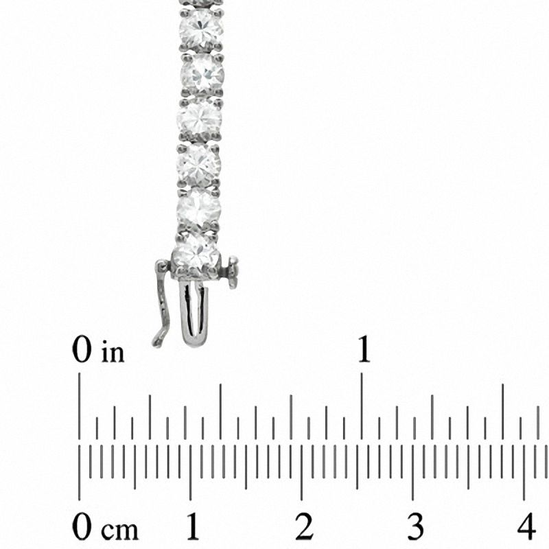 Lab-Created White Sapphire Tennis Bracelet in Sterling Silver - 7.25"