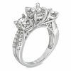 Thumbnail Image 1 of 1-1/2 CT. T.W. Diamond Three Stone Split Shank Engagement Ring in 14K White Gold