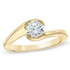 Thumbnail Image 0 of 1 CT. Certified Diamond Solitaire Half Bezel Engagement Ring in 14K Gold (J/I1)