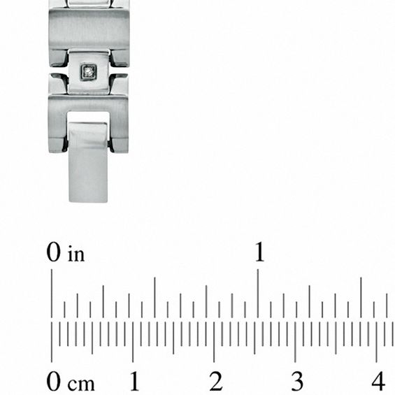 1/10 CT. T.w. Diamond Link Bracelet in Stainless Steel - 8.5"