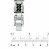 Thumbnail Image 3 of 1/10 CT. T.W. Diamond and Carbon Fiber Link Bracelet in Stainless Steel - 8.5"