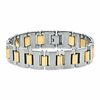 Thumbnail Image 2 of Block Link Bracelet in Two-Tone Tungsten - 8.5"