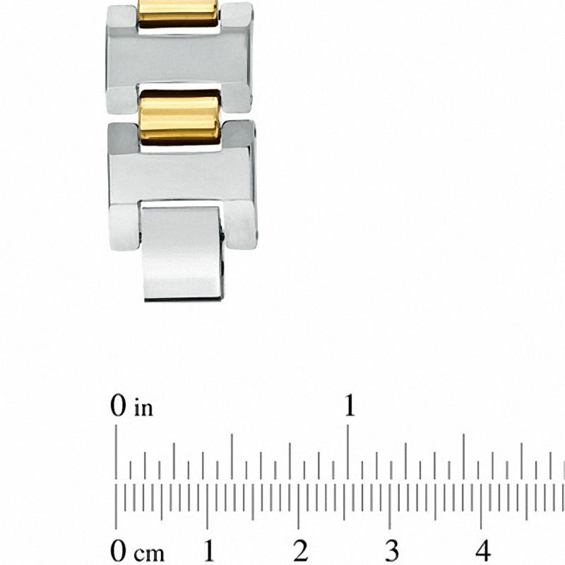 Main Image 3 of Block Link Bracelet in Two-Tone Tungsten - 8.5"