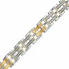 Thumbnail Image 1 of Men's 1 CT. T.W. Diamond Link Bracelet in Two-Tone Stainless Steel - 8.5"