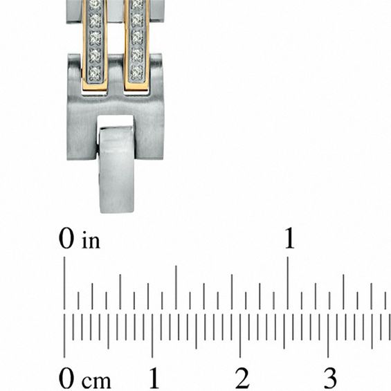 1 CT. T.w. Diamond Link Bracelet in Two-Tone Stainless Steel - 8.5"