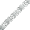 Thumbnail Image 0 of Men's 1/2 CT. T.W. Diamond Double Row Link Bracelet in Stainless Steel - 8.5"