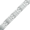 Thumbnail Image 1 of 1/2 CT. T.W. Diamond Double Row Link Bracelet in Stainless Steel - 8.5"