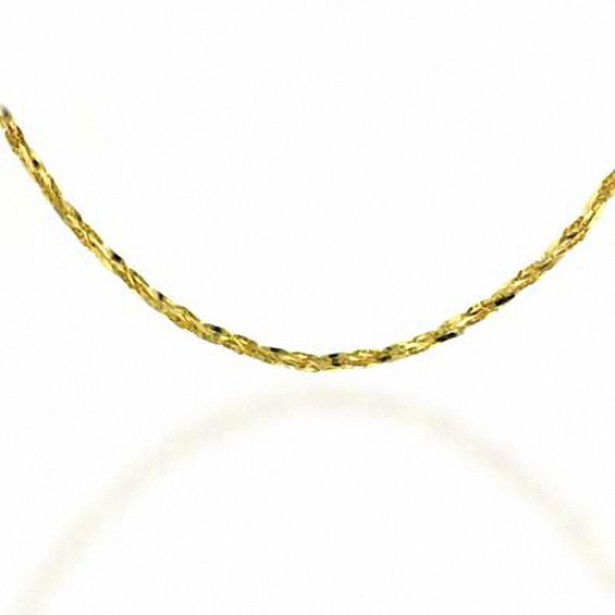 0.9mm Tornado Chain Necklace in 14K Gold - 24"