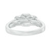 Thumbnail Image 2 of 1 CT. T.W. Certified Emerald-Cut Diamond Three Stone Frame Ring in 14K White Gold (I/I1)