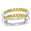 Thumbnail Image 1 of 1/2 CT. T.W. Yellow Diamond Solitaire Enhancer in 14K White Gold