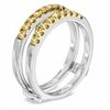 Thumbnail Image 2 of 1/2 CT. T.W. Yellow Diamond Solitaire Enhancer in 14K White Gold