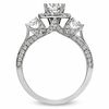 Thumbnail Image 3 of 1-1/2 CT. T.W. Diamond Three Stone Engagement Ring in 14K White Gold