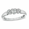 Thumbnail Image 0 of Cherished Promise Collection™ Diamond Accent Triple Heart Promise Ring in Sterling Silver