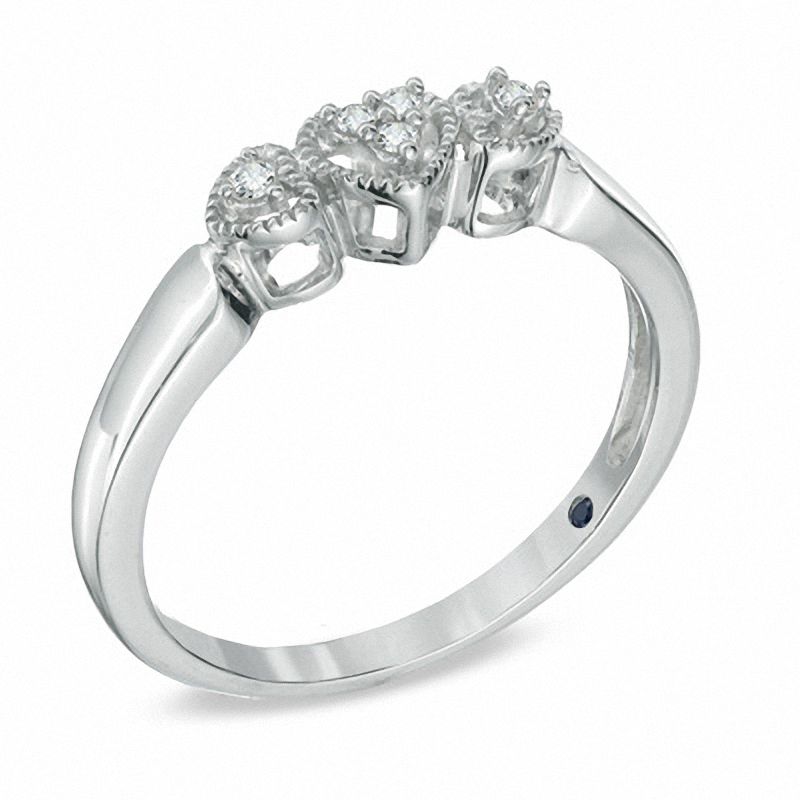 Cherished Promise Collection™ Diamond Accent Triple Heart Promise Ring in Sterling Silver