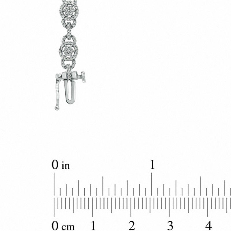 Main Image 3 of 1-1/4 CT. T.W. Diamond Fashion Link Bracelet in 10K White Gold