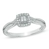 Thumbnail Image 0 of Cherished Promise Collection™ 1/6 CT. T.W. Baguette Diamond Split Shank Promise Ring in 10K White Gold