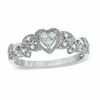 Thumbnail Image 0 of Cherished Promise Collection™ 1/8 CT. T.W. Diamond Vintage-Style Promise Ring in 10K White Gold