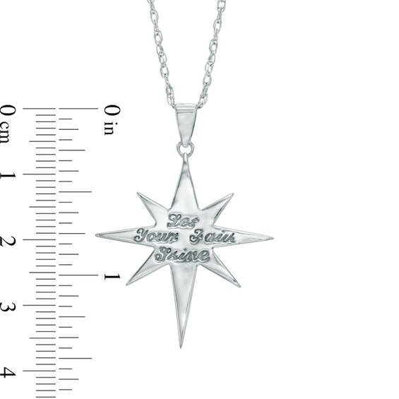 Precious MomentsÂ® Diamond Accent North Star Pendant in Sterling Silver