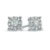 Thumbnail Image 1 of 1/4 CT. T.W. Diamond Frame Stud Earrings in 14K White Gold