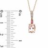Thumbnail Image 1 of Oval Morganite, Pink Tourmaline and Diamond Accent Pendant in 10K Rose Gold