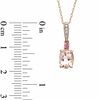Thumbnail Image 2 of Oval Morganite, Pink Tourmaline and Diamond Accent Pendant in 10K Rose Gold