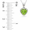 Thumbnail Image 1 of 7.0mm Heart-Shaped Peridot Pendant in Sterling Silver