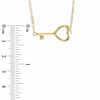 Thumbnail Image 2 of Sideways Heart Key Necklace in 10K Gold