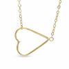 Thumbnail Image 1 of Sideways Heart Necklace in 10K Gold