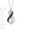 Thumbnail Image 2 of 1/5 CT. T.W. Enhanced Black and White Diamond Infinity Loop Pendant in Sterling Silver