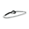 Thumbnail Image 1 of 1/2 CT. T.W. Enhanced Black and White Diamond Knot Bangle in Sterling Silver
