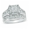 Thumbnail Image 0 of 1-1/2 CT. T.W. Quad Princess-Cut Diamond Bridal Set in 14K White Gold