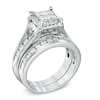 Thumbnail Image 2 of 1-1/2 CT. T.W. Quad Princess-Cut Diamond Bridal Set in 14K White Gold