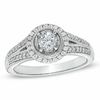 Thumbnail Image 1 of 5/8 CT. T.W. Diamond Split Shank Engagement Ring in 14K White Gold