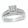 Thumbnail Image 1 of 1/2 CT. T.W. Quad Princess-Cut Diamond Bridal Set in 10K White Gold