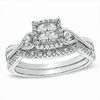Thumbnail Image 0 of 1/3 CT. T.W. Multi-Diamond Twist Shank Bridal Set in 10K White Gold