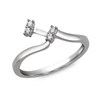 Thumbnail Image 3 of 1 CT. T.W. Princess-Cut Diamond Bypass Bridal Set in 14K White Gold