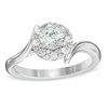 Thumbnail Image 0 of 3/4 CT. T.W. Diamond Frame Bypass Engagement Ring in 14K White Gold