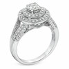Thumbnail Image 2 of 1 CT. T.W. Diamond Double Frame Vintage-Style Engagement Ring in 14K White Gold