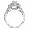 Thumbnail Image 2 of 1 CT. T.W. Diamond Double Frame Vintage-Style Engagement Ring in 14K White Gold