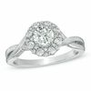 Thumbnail Image 1 of 1 CT. T.W. Diamond Twist Shank Engagement Ring in 14K White Gold