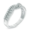 Thumbnail Image 2 of 1/2 CT. T.W. Diamond Layered Wave Anniversary Band in 14K White Gold