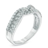 Thumbnail Image 1 of 1/2 CT. T.W. Diamond Layered Wave Anniversary Band in 14K White Gold