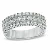 Thumbnail Image 1 of 1 CT. T.W. Diamond Vintage-Style Triple Row Anniversary Band in 14K White Gold