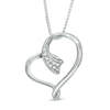 Thumbnail Image 0 of 1/20 CT. T.W. Diamond Looping Heart Pendant in Sterling Silver