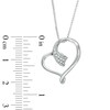 Thumbnail Image 1 of 1/20 CT. T.W. Diamond Looping Heart Pendant in Sterling Silver