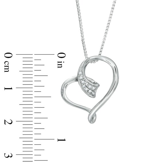 1/20 CT. T.w. Diamond Looping Heart Pendant in Sterling Silver