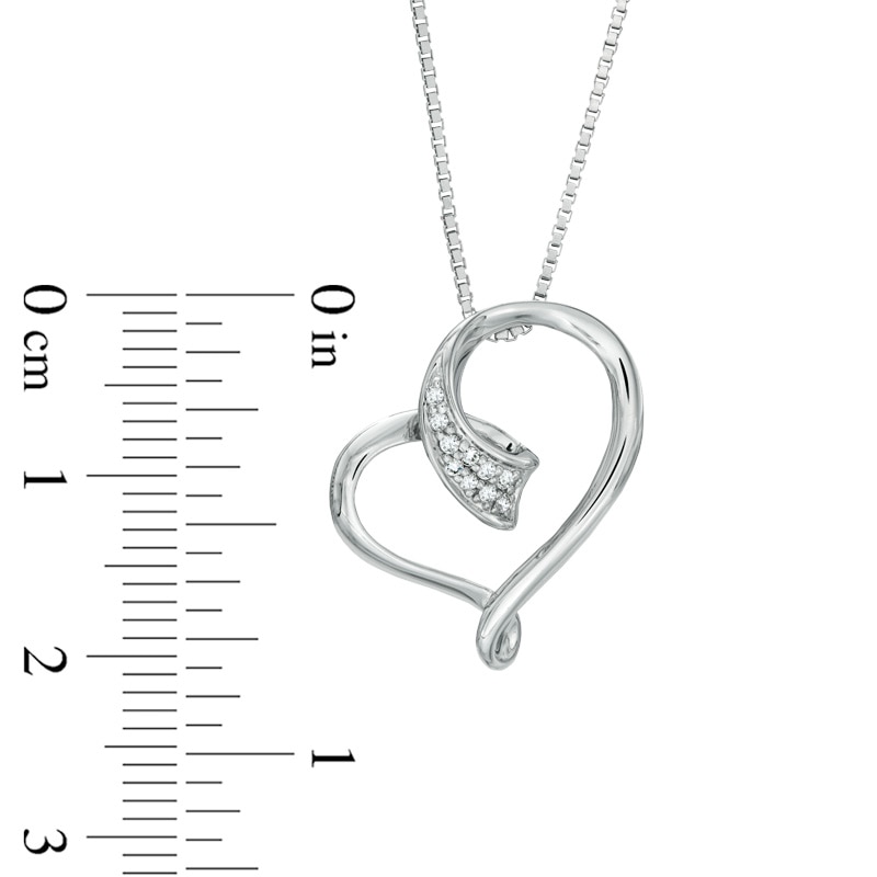 1/20 CT. T.W. Diamond Looping Heart Pendant in Sterling Silver