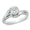 Thumbnail Image 1 of 3/4 CT. Certified Diamond Solitaire Bypass Engagement Ring in 14K White Gold (J/I1)